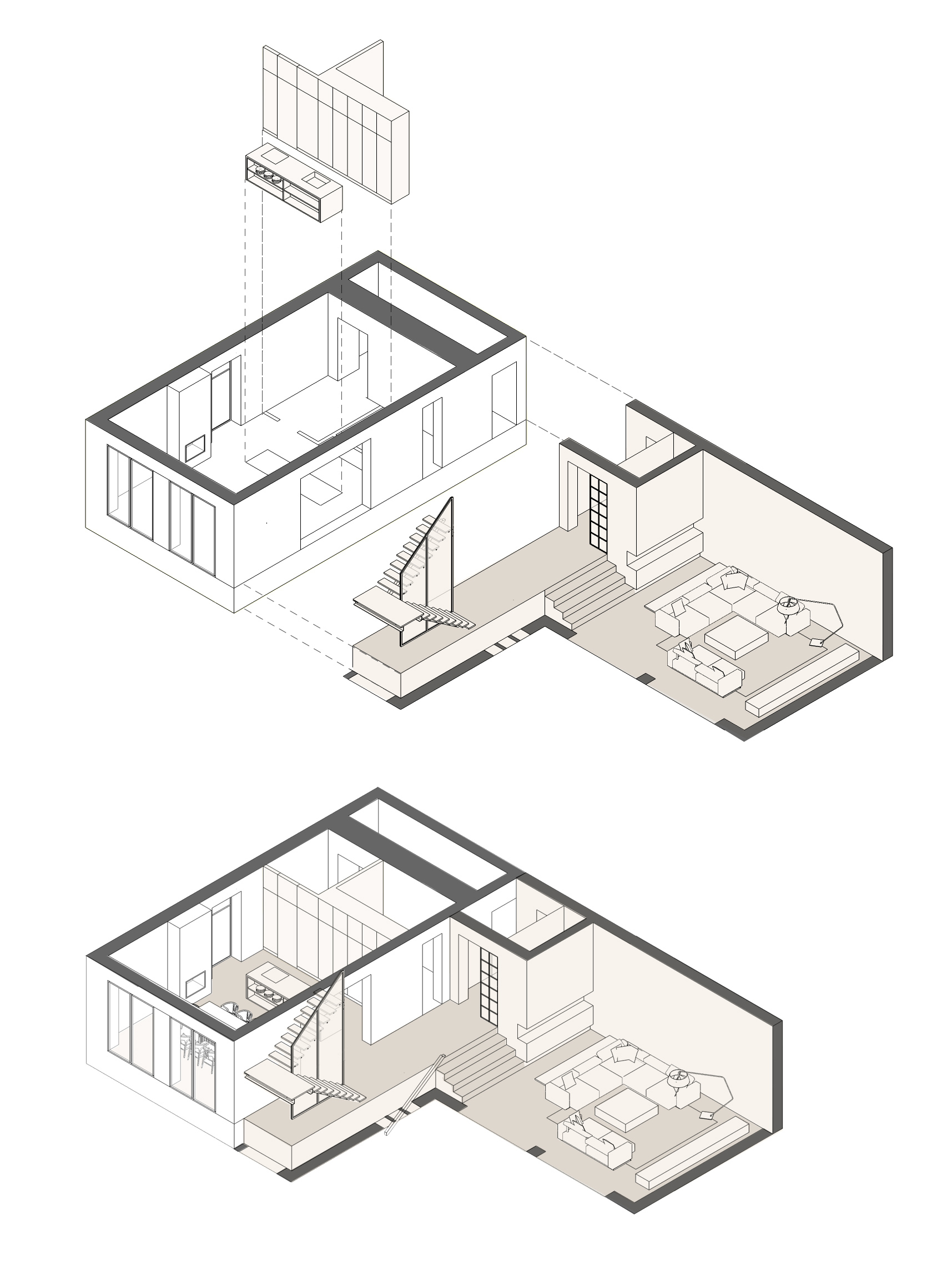 3D модель уровней дома