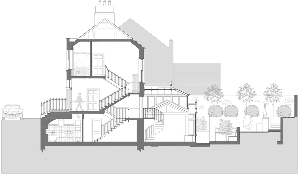 Поэтажный план дома.