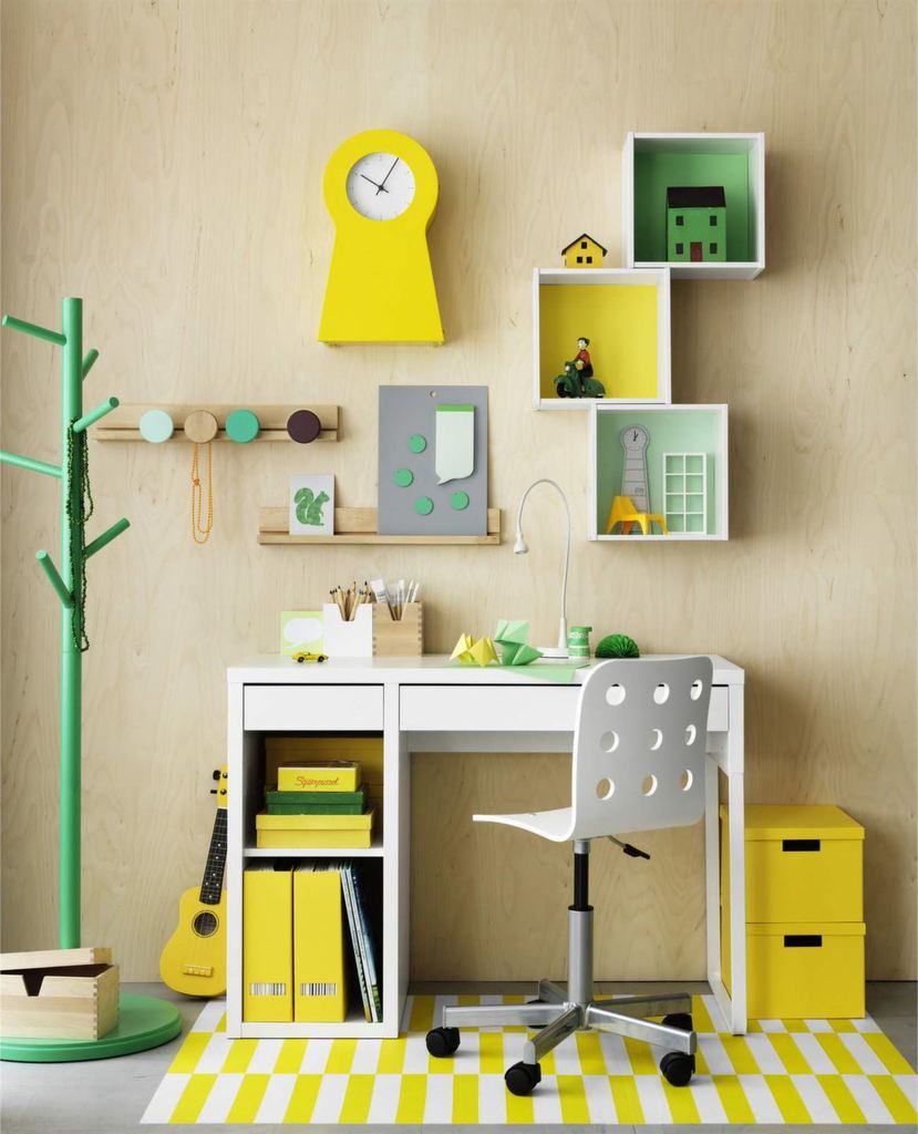 Желтый и зеленый одни из самых популярных гендерно нейтральных цветов для детской комнаты.