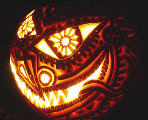 Тыква на Хеллоуин с росписью DIY МК Декор на Halloween Украшение тыквы на Хеллоуин